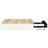 vidaXL 4 db t&ouml;lgysz&iacute;nű &eacute;s feh&eacute;r MDF lebegő fali polc 23x23,5x3,8 cm