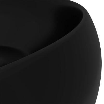 vidaXL kerek matt fekete kerámia luxus mosdókagyló 40 x 15 cm
