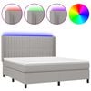 vidaXL vil&aacute;gossz&uuml;rke sz&ouml;vet rug&oacute;s &eacute;s LED-es &aacute;gy matraccal 160x200 cm