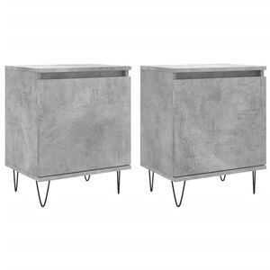 vidaXL 2 db betonsz&uuml;rke szerelt fa &eacute;jjeliszekr&eacute;ny 40x30x50 cm