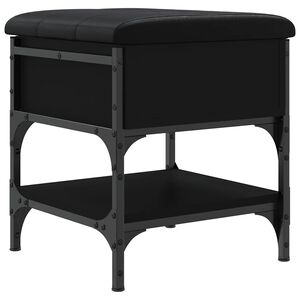 vidaXL fekete szerelt fa cipőt&aacute;rol&oacute; pad 42 x 42 x 45 cm
