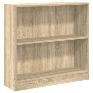 vidaXL sonoma t&ouml;lgy sz&iacute;nű szerelt fa k&ouml;nyvszekr&eacute;ny 80x24x75 cm