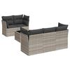 vidaXL 6 r&eacute;szes vil&aacute;gossz&uuml;rke polyrattan kerti &uuml;lőgarnit&uacute;ra p&aacute;rn&aacute;kkal