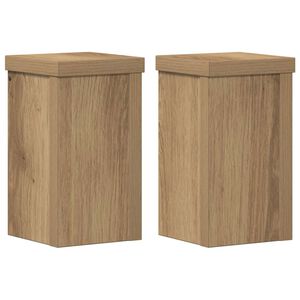 vidaXL N&ouml;v&eacute;ny&aacute;llv&aacute;ny 2 db T&ouml;lgy sz&iacute;nű 10 x 10 x 18 cm Szerelt Fa