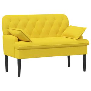 vidaXL Gombra tűz&ouml;tt loveseat Vil&aacute;gos S&aacute;rga 111 x 68 x 80 cm Sz&ouml;vet