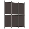 vidaXL 3 paneles barna sz&ouml;vet parav&aacute;n 150 x 180 cm