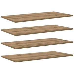 vidaXL Polcos k&ouml;nyvespolc 4 pcs Barna 80 x 40 x 1,5 cm Faanyag