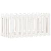 vidaXL fehér tömör fenyőfa kerti magaságyás kerítéssel 100x50x50 cm