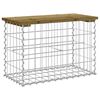 vidaXL t&ouml;m&ouml;r impergn&aacute;lt fenyőfa gabion kerti pad 63 x 31,5 x 42 cm