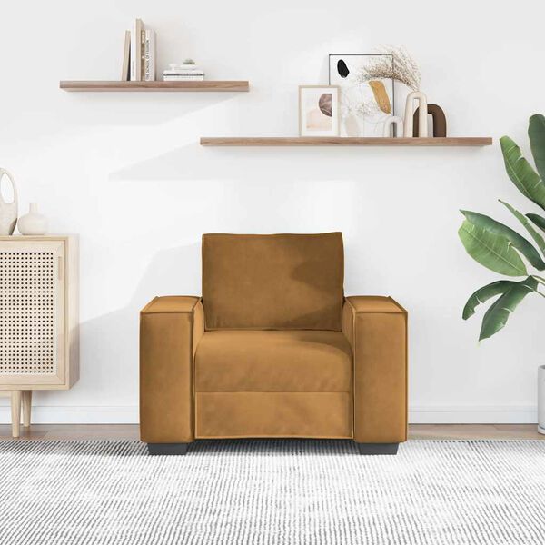 vidaXL barna b&aacute;rsony kanap&eacute;fotel 100x78x84 cm