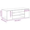 vidaXL TV szekr&eacute;ny fi&oacute;kkal Fekete t&ouml;lgy 90 x 39 x 30 cm Faanyag