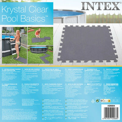 Intex 8 db összekapcsolható párnázott padlóvédő 50x50x0,5 cm 1,9 m²
