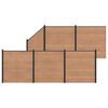 vidaXL Ker&iacute;t&eacute;s K&eacute;szlet 6 db 965 x 186 cm WPC &eacute;s Alum&iacute;nium Barna