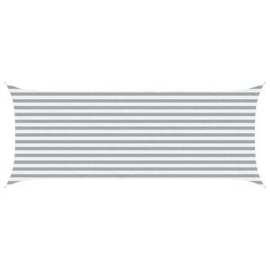 vidaXL Napernyő vitorla Vil&aacute;gossz&uuml;rke &eacute;s feh&eacute;r 5 x 2 m