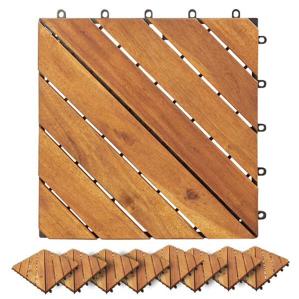 vidaXL Faszeg&eacute;ly j&aacute;r&oacute;lap 10 pcs Barna 30 x 30 cm Ak&aacute;cfa