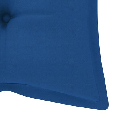 vidaXL tömör tíkfa hintaágy kék párnával 120 cm