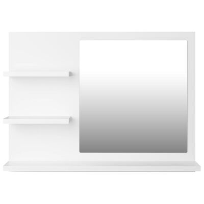 vidaXL fehér forgácslap fürdőszobai tükör 60 x 10,5 x 45 cm