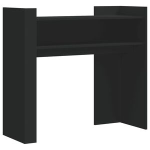 vidaXL fekete szerelt fa t&aacute;lal&oacute;asztal 100x35x90 cm