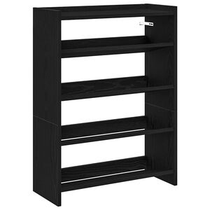 vidaXL fekete szerelt fa cipőt&aacute;rol&oacute; szekr&eacute;ny 60x25x81 cm
