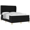 vidaXL Boxspring &aacute;gy matraccal S&ouml;t&eacute;tsz&uuml;rke 90x190 cm Sz&ouml;vet Fekete