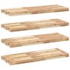 vidaXL 4 db kezeletlen t&ouml;m&ouml;r ak&aacute;cfa f&uuml;ggőpolc 100 x 30 x 4 cm