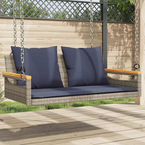 vidaXL sz&uuml;rke polyrattan hintapad p&aacute;rn&aacute;kkal 109 x 62 x 40 cm
