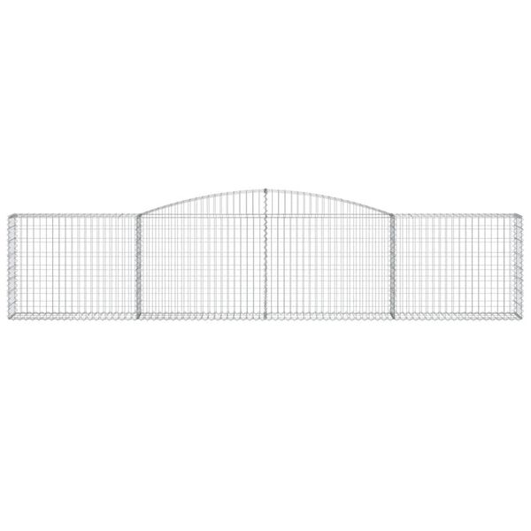 vidaXL 10 db &iacute;ves horganyzott vas gabion kos&aacute;r 400x30x80/100 cm