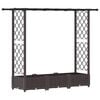 vidaXL Magas&iacute;tott &Aacute;gy Trellis-szel &eacute;s Tetővel Barna 164 x 40 x 121 cm