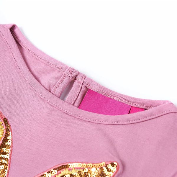 Gyerek hosszú ujjú póló égetett rózsaszín 92