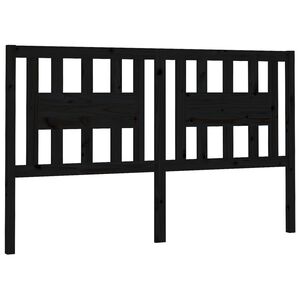 vidaXL fekete t&ouml;m&ouml;r fenyőfa fejt&aacute;mla 166 x 4 x 100 cm