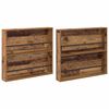 vidaXL Magazin &aacute;llv&aacute;ny polcokkal 2 pcs &Ouml;reg fa 80 x 12 x 70 cm Faanyag