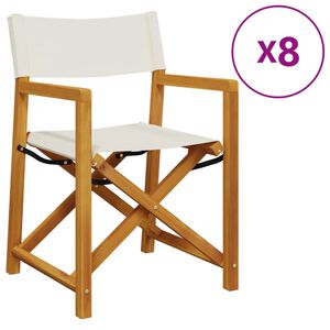 vidaXL 8 db kr&eacute;mfeh&eacute;r sz&ouml;vet &ouml;sszecsukhat&oacute; kerti sz&eacute;k