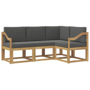 vidaXL K&uuml;lt&eacute;ri kanap&eacute; szett p&aacute;rn&aacute;val 4 pcs Feh&eacute;r &eacute;s Antracitsz&uuml;rke