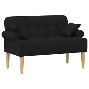 vidaXL Gombra tűz&ouml;tt loveseat Fekete 120 x 65 x 79 cm Sz&ouml;vet