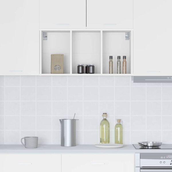 vidaXL F&uuml;ggő szekr&eacute;ny t&aacute;rol&oacute;val Feh&eacute;r 40 x 29,5 x 80 cm Faanyag