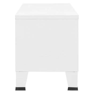 vidaXL fehér fém ipari stílusú TV-szekrény 105 x 35 x 42 cm