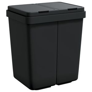 vidaXL antracitsz&uuml;rke dupla szemeteskuka 2x25 L