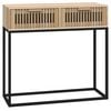 vidaXL szerelt fa &eacute;s vas t&aacute;lal&oacute;asztal 80x30x75 cm