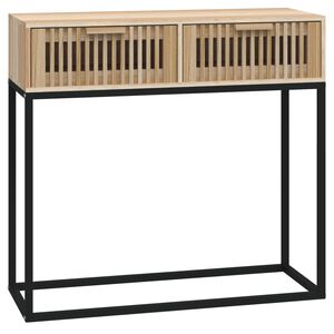 vidaXL szerelt fa &eacute;s vas t&aacute;lal&oacute;asztal 80x30x75 cm