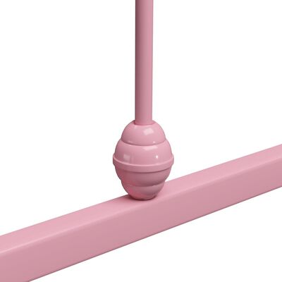 vidaXL rózsaszín fém ágykeret 120 x 200 cm