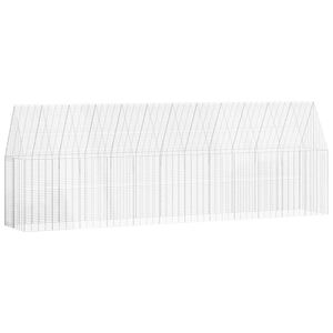 vidaXL Csirkeketrec 2 db Ez&uuml;st 600 x 100 x 210 cm Horganyzott Ac&eacute;l