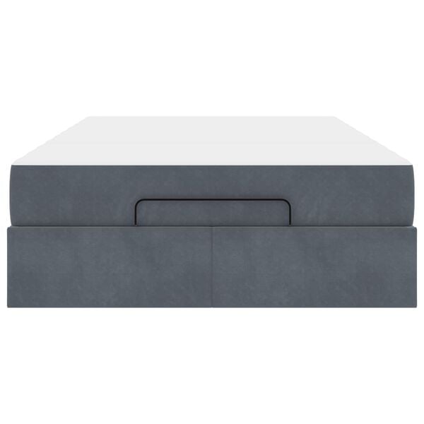 vidaXL &Aacute;gykeret matraccal matracmal 2 pcs Hom&aacute;lyos Sz&uuml;rke B&aacute;rsony