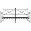 vidaXL kihúzható kanapéágy matrac nélkül fekete 107x203 cm acél