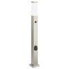 vidaXL &eacute;rz&eacute;kelős konnektoros oszlopl&aacute;mpa 80 cm rozsdamentes ac&eacute;l IP44