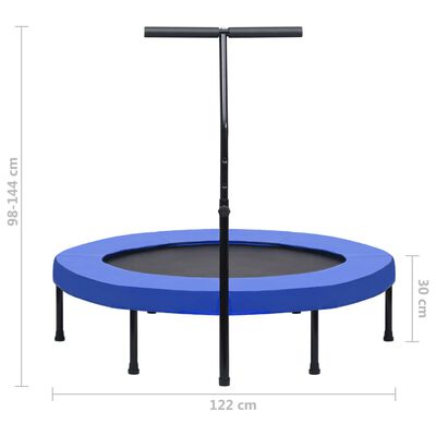 vidaXL fitnesz trambulin kapaszkodóval és biztonsági párnázással 122 cm