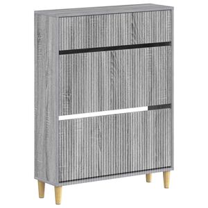 vidaXL Cipőszekr&eacute;ny ARNHEM 78 x 24 x 103 cm Szerelt Fa Sz&uuml;rke Sonoma