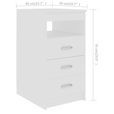 vidaXL fehér forgácslap íróasztal 140 x 50 x 76 cm