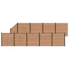 vidaXL Ker&iacute;t&eacute;s K&eacute;szlet 10 db 1657 x 186 cm WPC &eacute;s Alum&iacute;nium Barna