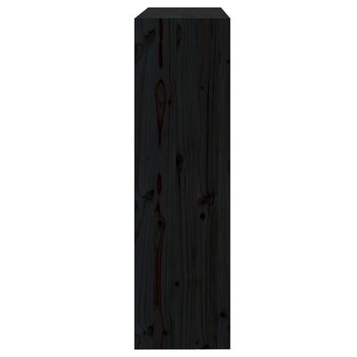 vidaXL fekete tömör fenyőfa könyvszekrény/térelválasztó 80x30x103,5 cm