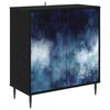 vidaXL Sz&eacute;f RAALTE Fekete T&ouml;lgy 69 x 33 x 76 cm Szerelt Fa